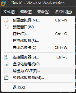 导出为 OVF