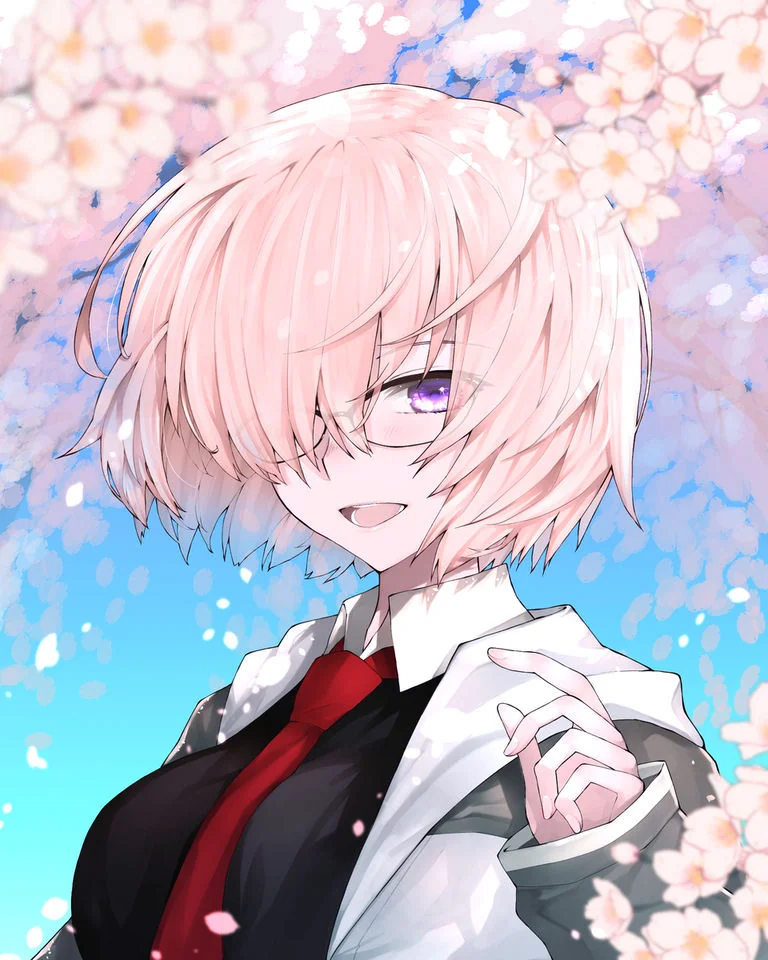 桜とマシュ