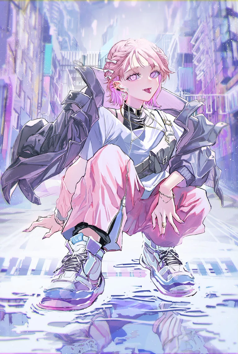 ピンクのギャル